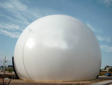 膜结构式沼气储气柜，沼气罐膜结构，沼气柜膜结构施工企业