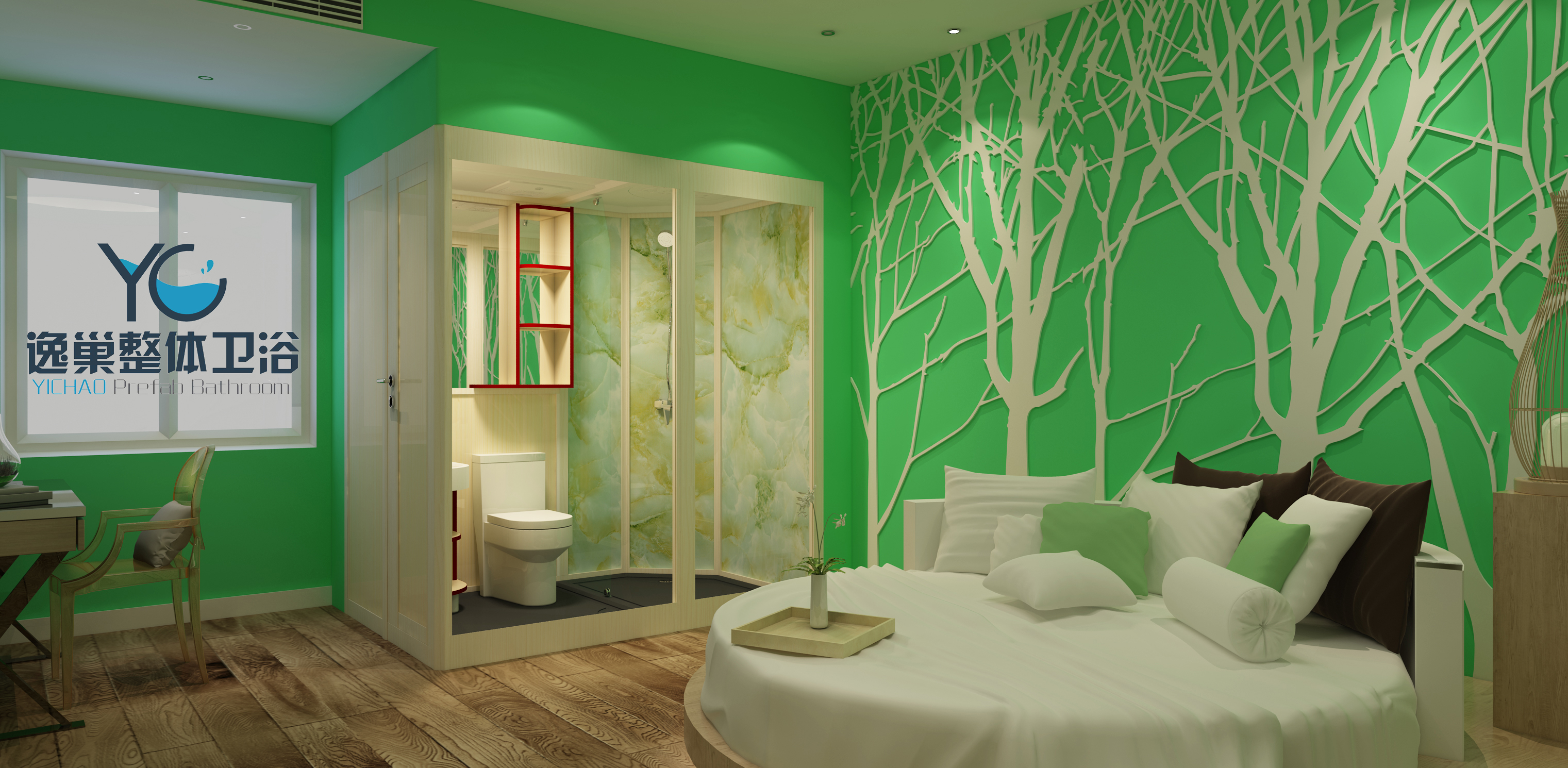 酒店宾馆整体卫生间一体式集成独立卫浴室洗手间移动厕所淋浴房图片