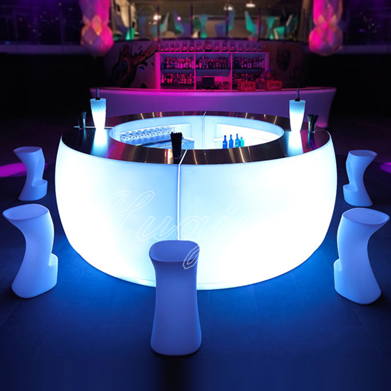 工厂直销 LED发光吧台发光家具欧式超大酒吧KTV充电发光吧桌椅