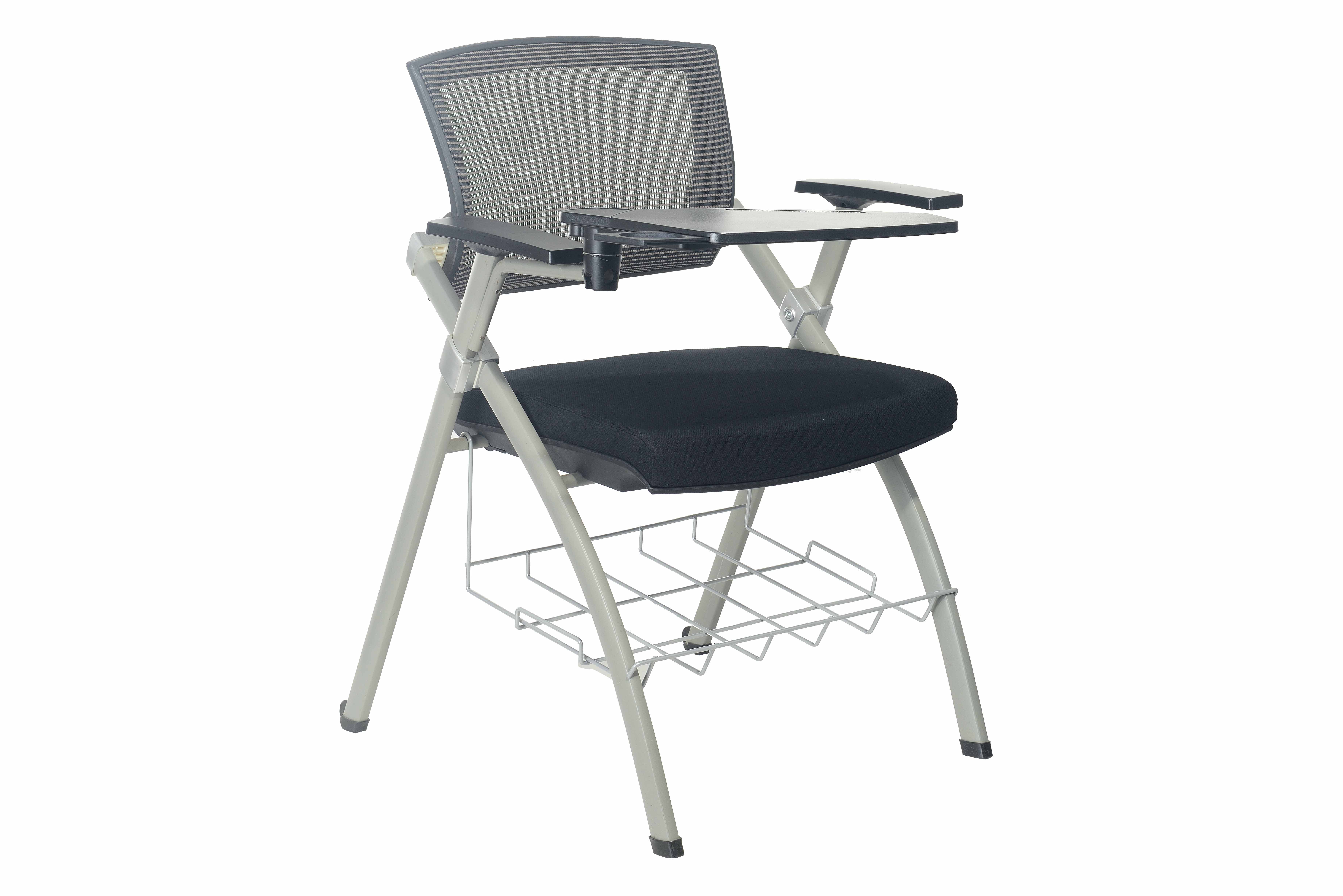 培训椅带写字板折叠椅子简约会议椅网布办公椅家用职员电脑椅直销图片
