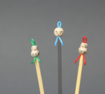 创意家居可爱卡通造型中国娃娃挖耳勺掏耳朵木质耳勺12CM