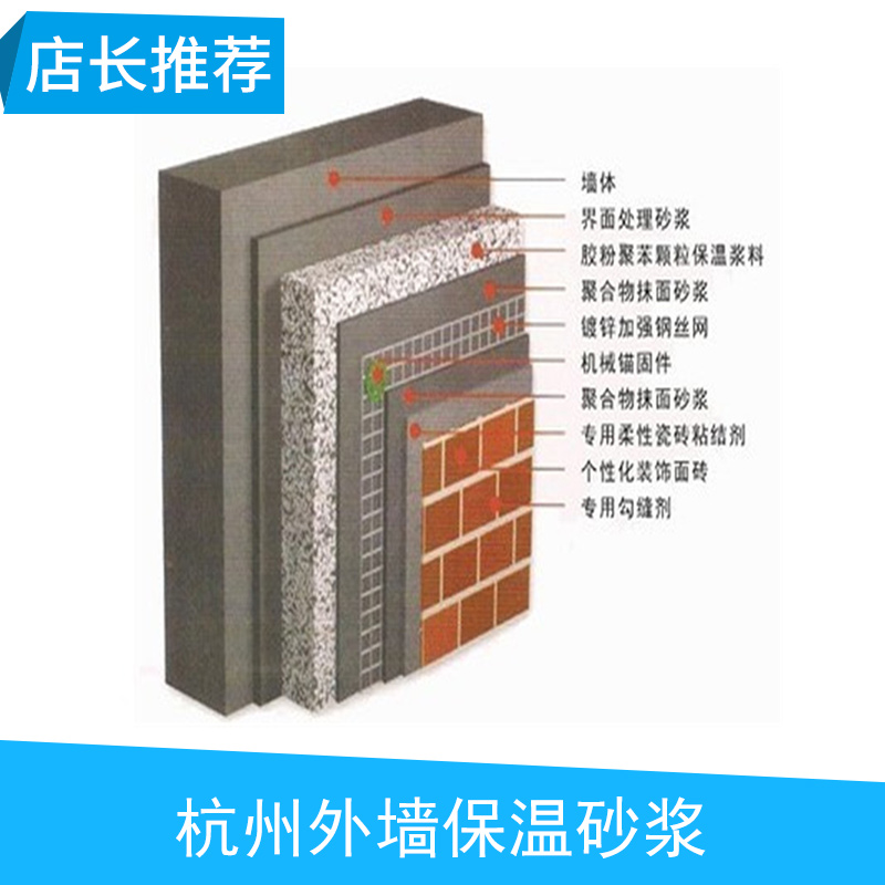 杭州外墙保温砂浆工程用抗裂抹面粘接砂浆厂家直销