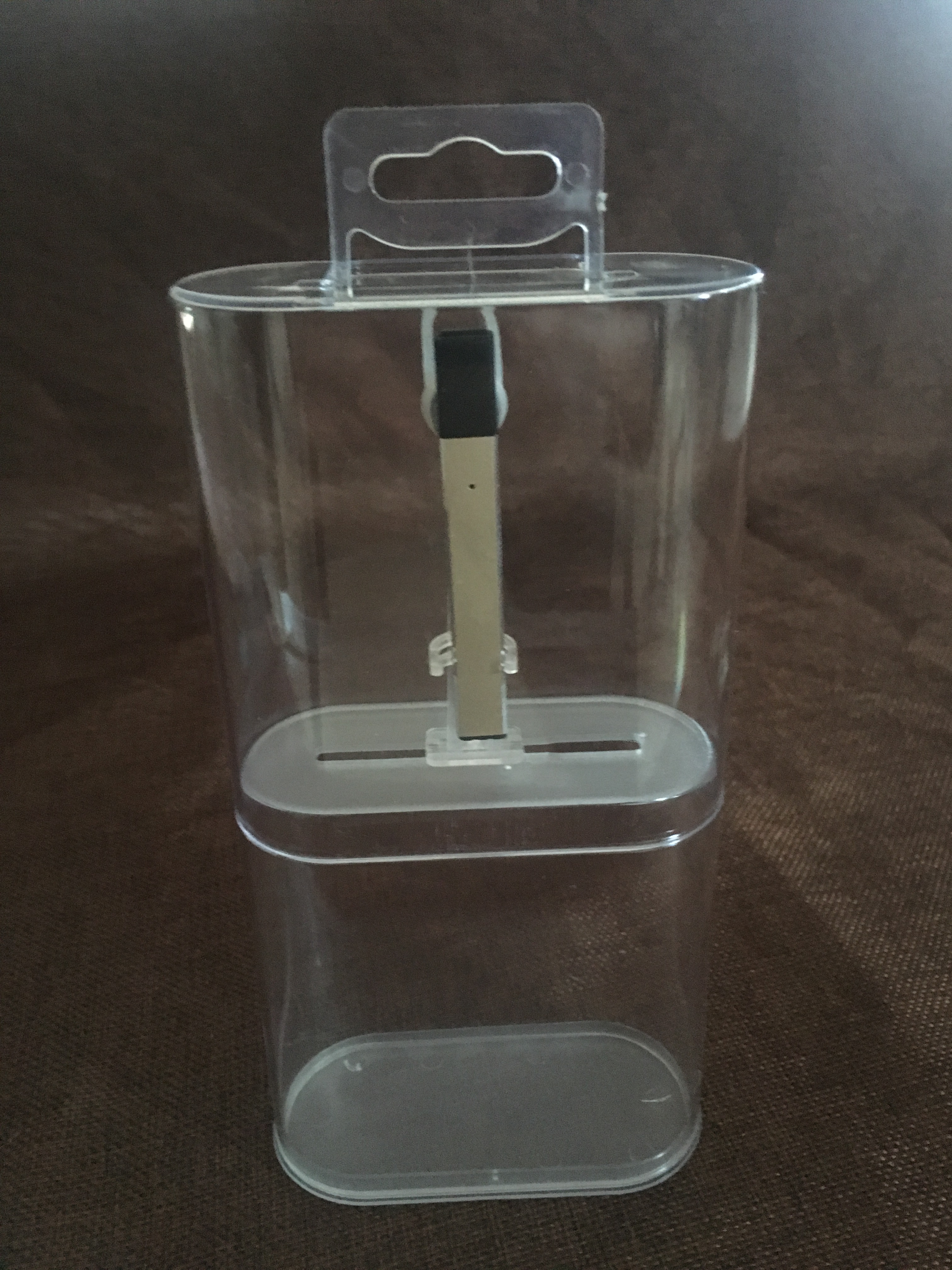 透明蓝牙耳机水晶盒包装PS椭圆形批发