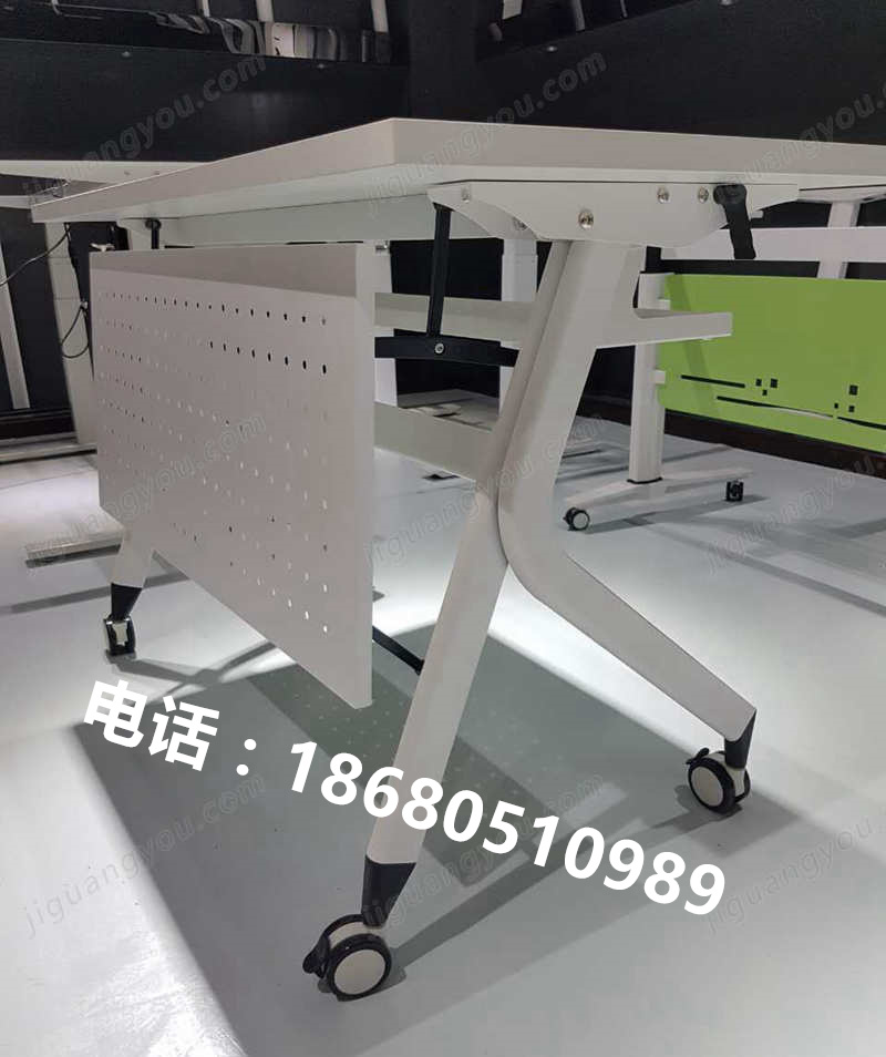 广州厂家供应会议培训桌 折叠翻转桌 钢木结构全新工艺
