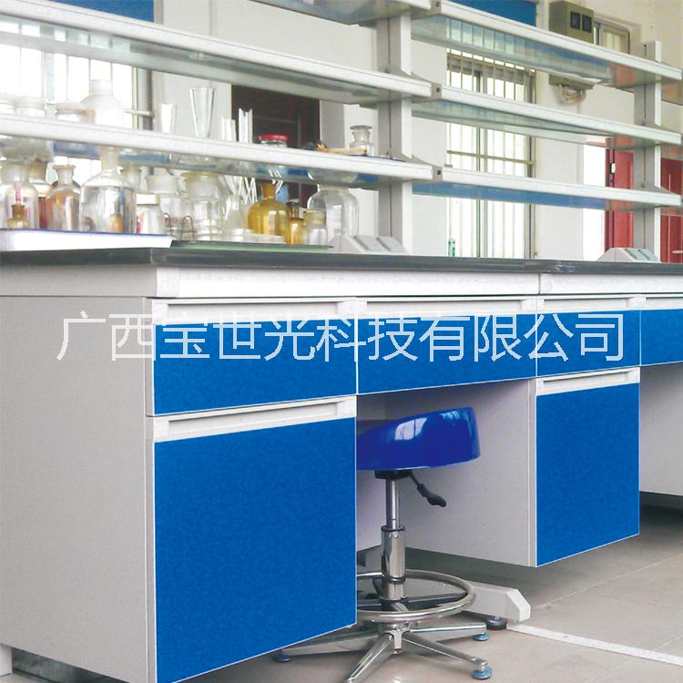 陆川学校化学室操作台 物理钢木实验台定做图片
