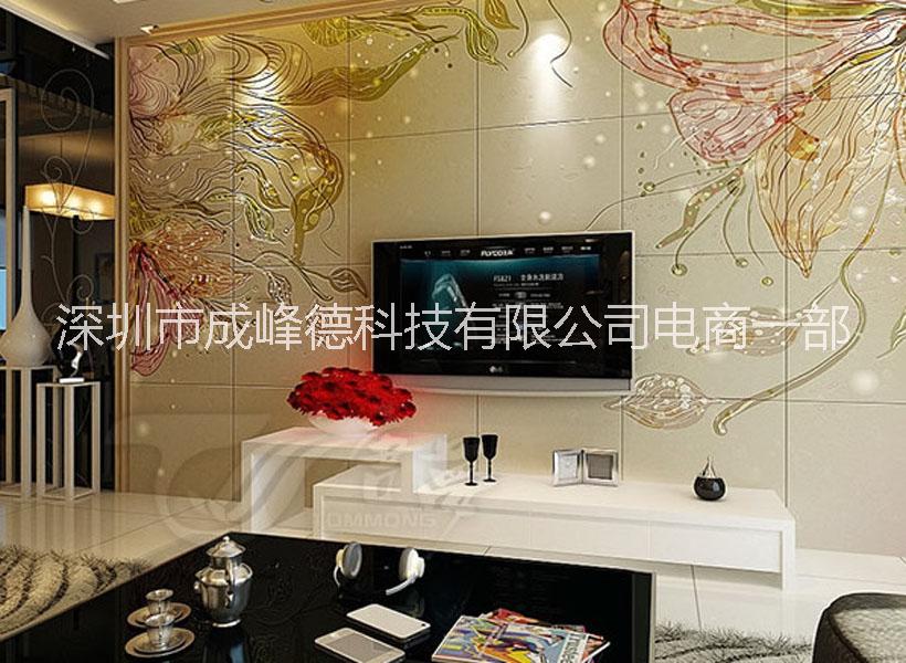 深圳市新瓷砖电视背景墙UV万能打印机厂家