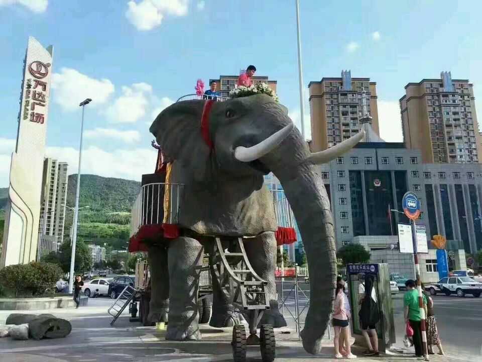 机械大象巡游广告宣传 机械大象低价租售