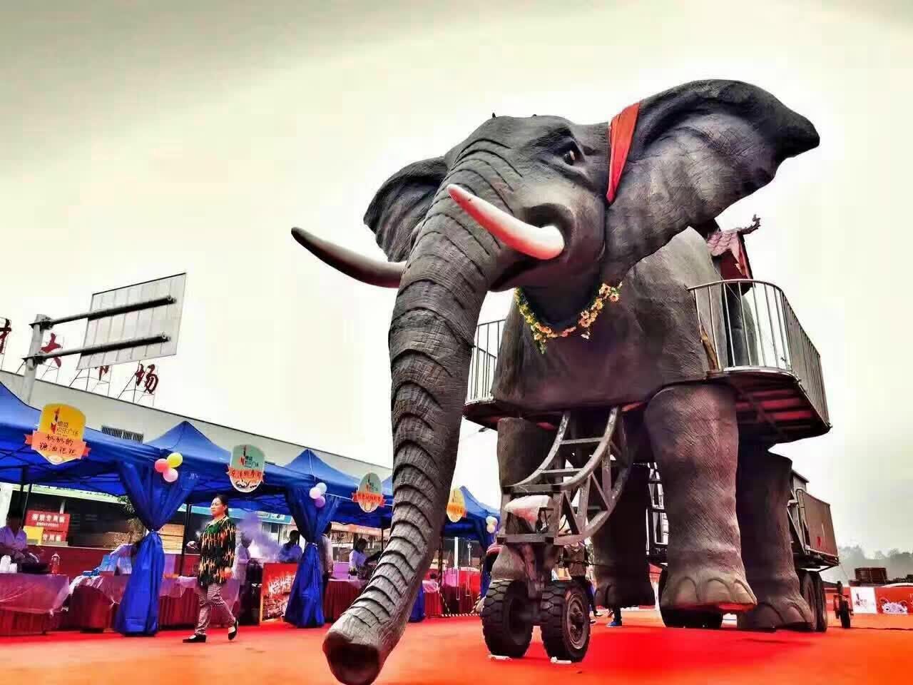 上海市暖场道具 机械大象出租出售厂家