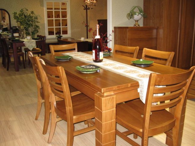 天津实木餐桌椅组合 整套实木餐桌椅 雕花实木餐桌椅