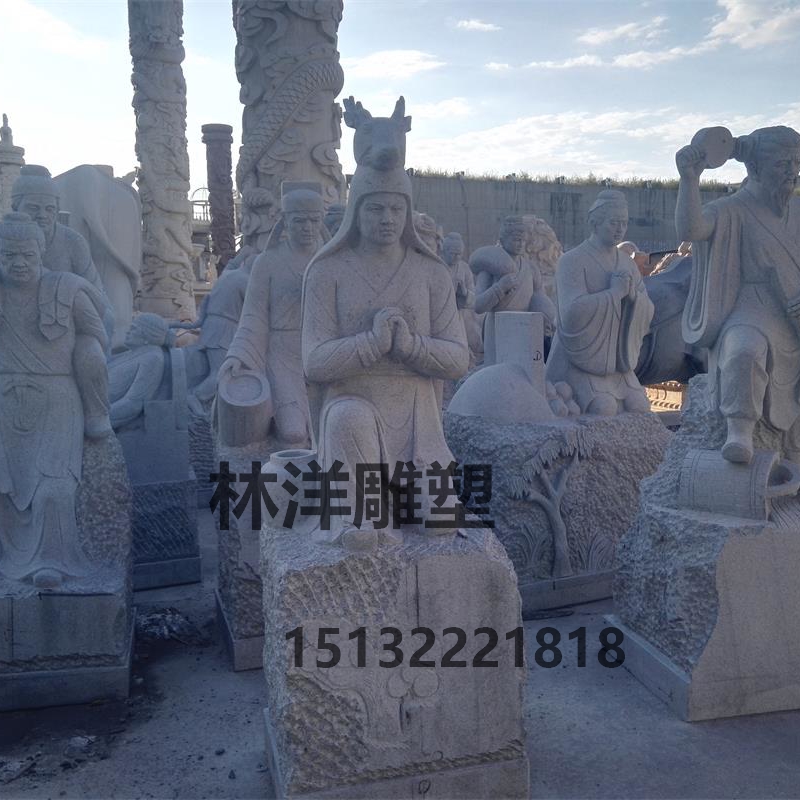 人物石雕 二十四孝石雕像 山西传统人物石雕雕塑