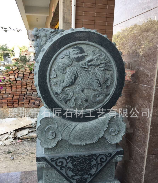 深圳市传统工艺花岗岩门鼓抱鼓石雕刻摆件厂家