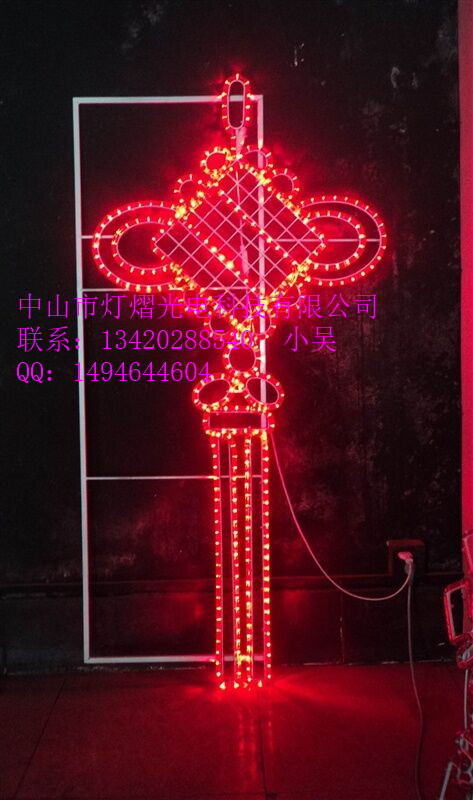 中山市路灯杆亮化造型灯亚克力发光中国结厂家