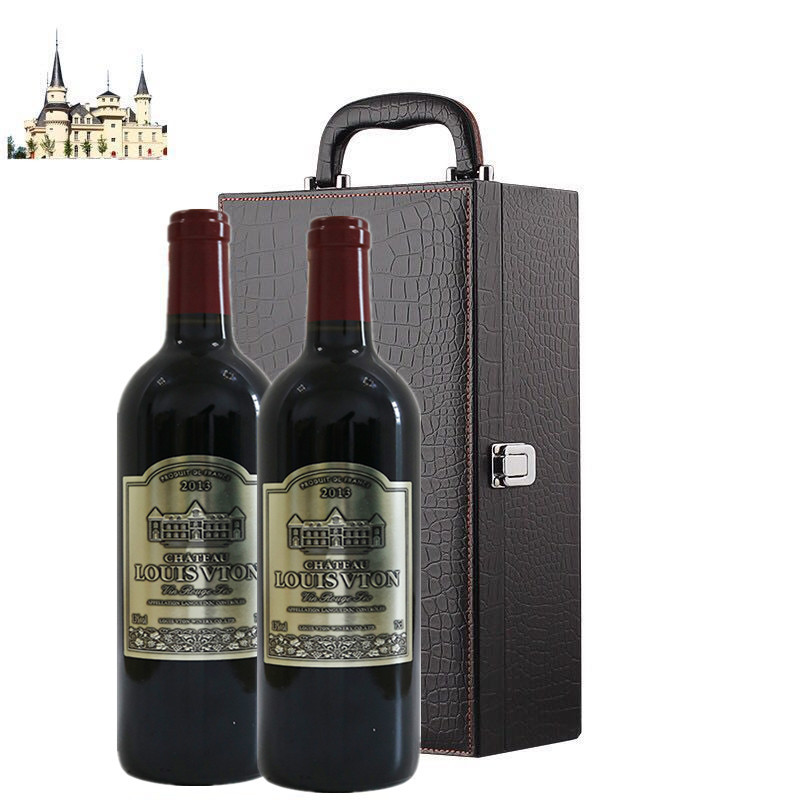 法国原瓶进口AOC波尔多歌海娜干红葡萄酒礼盒装 歌海娜干红葡萄酒750ml*2图片