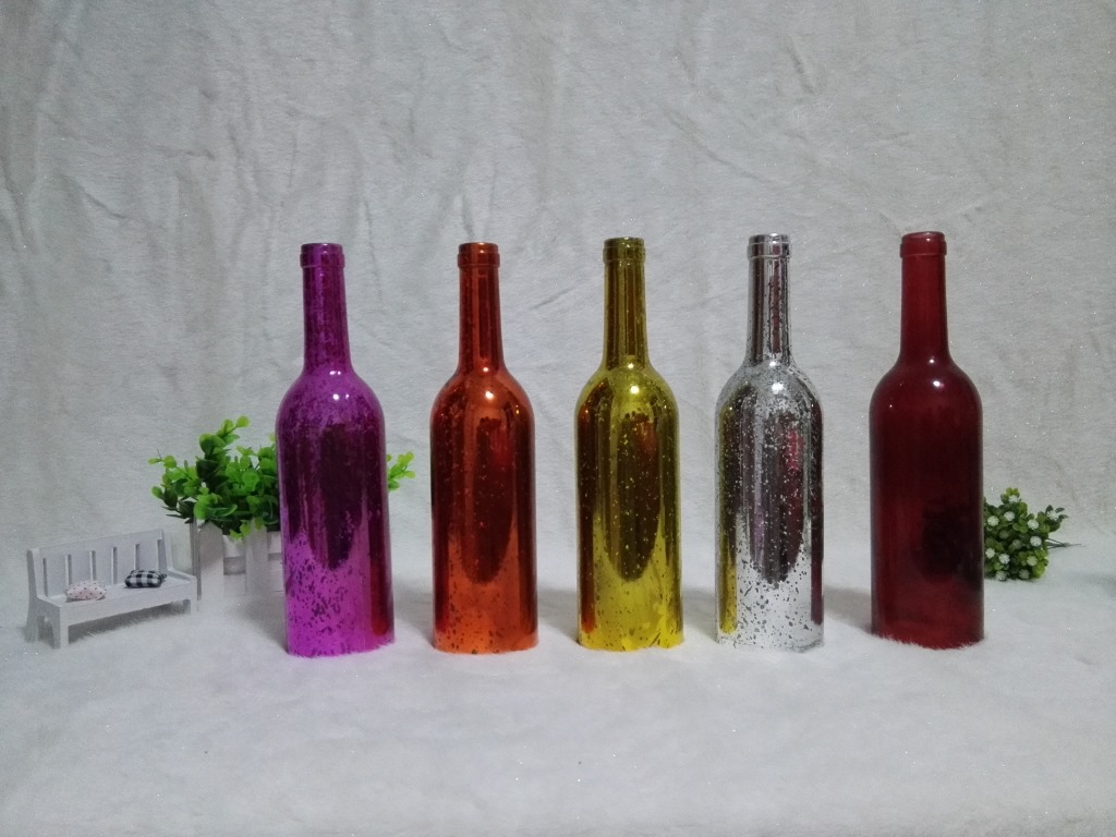 厂家直销玻璃瓶 切割红酒瓶切割玻璃花瓶切割红酒瓶餐具 玻璃灯罩图片