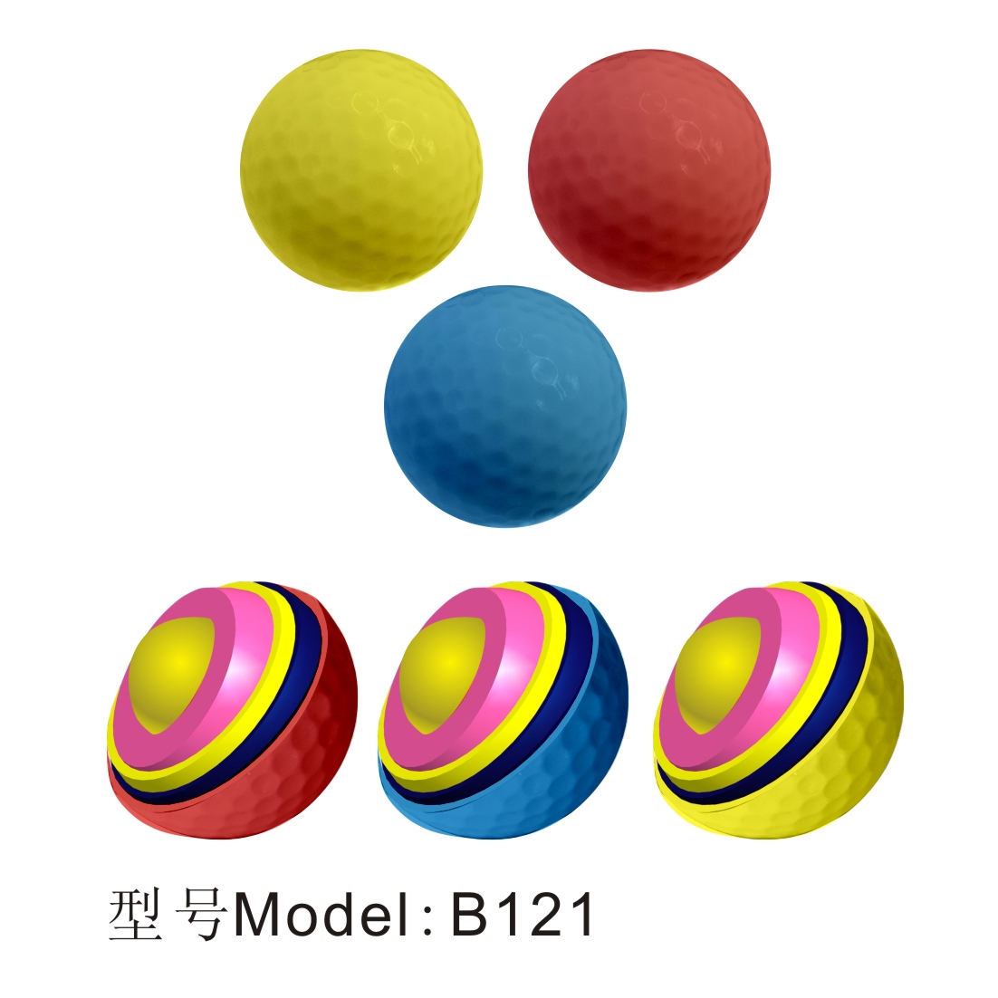 百事特凯盾高尔夫球 水晶 彩色 练习比赛球 golf高尔夫配件用品球