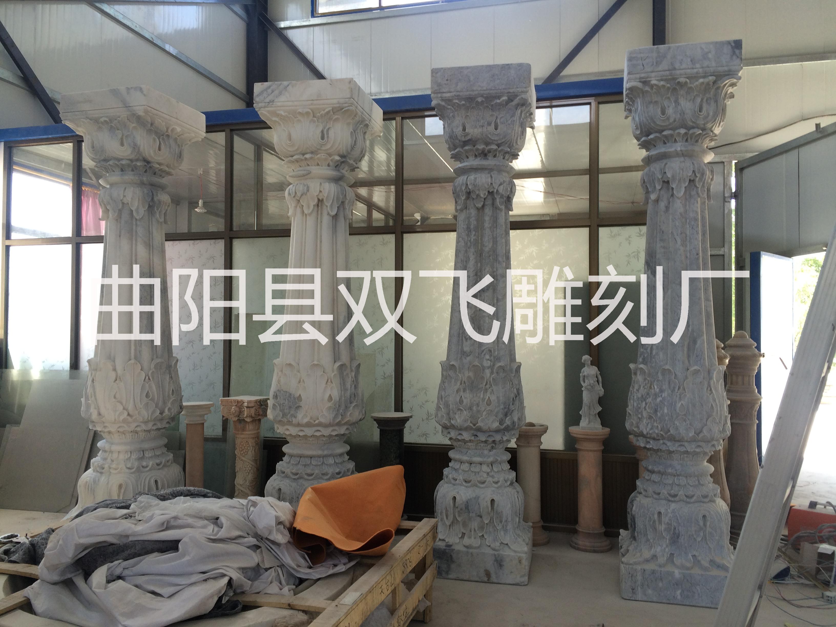大理石罗马柱厂家直销  石雕柱子 大理石罗马柱 别墅装修罗马柱 大理石柱子