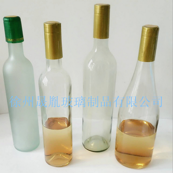 玻璃瓶厂家批发定制375ml透明墨绿高档蒙砂冰酒瓶厂家批发