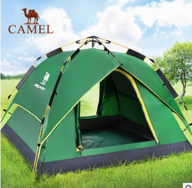 骆驼户外全自动帐篷3-4人野外露营防雨双层 休闲帐篷套装