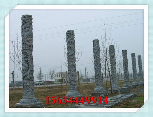 济宁市石雕龙柱厂家供应景区石雕龙柱价格 寺院石龙柱雕刻厂家