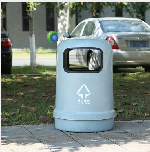 户外垃圾桶 户外果皮箱 市政玻璃钢垃圾桶 圆形垃圾桶 加厚定制图片