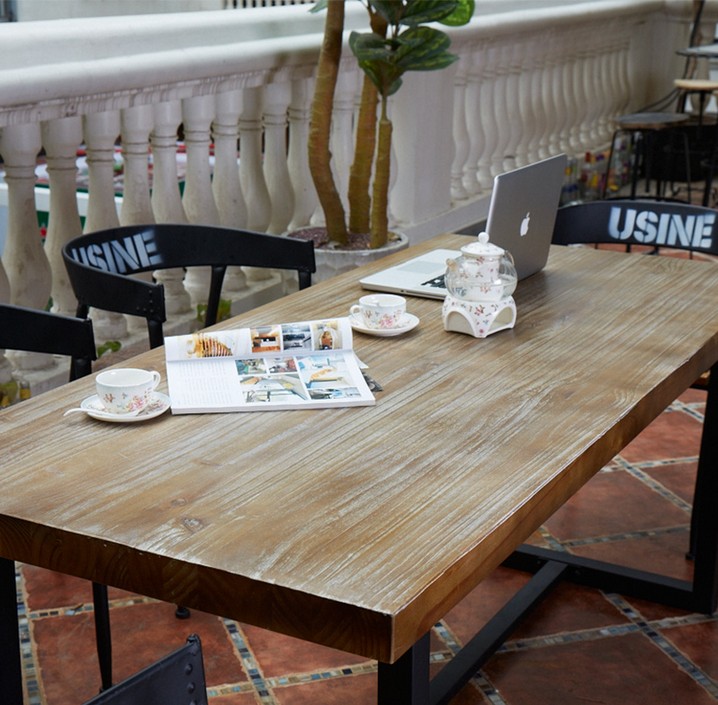 泉州市北欧实木餐桌咖啡厅餐桌椅组合厂家