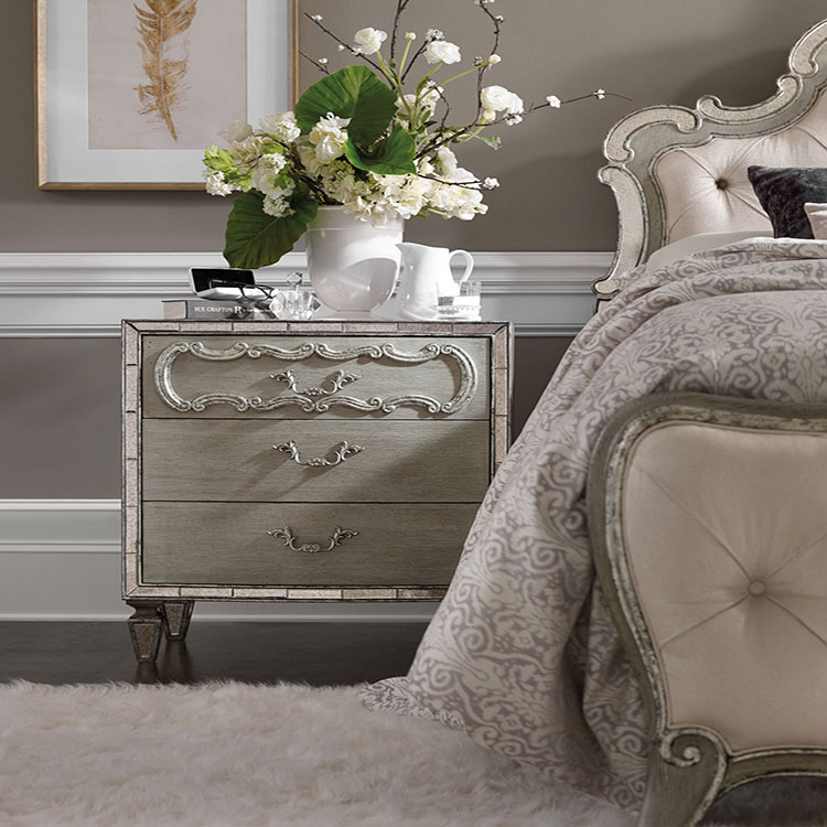 美式卧室小户型古典婚用方形床头柜批发