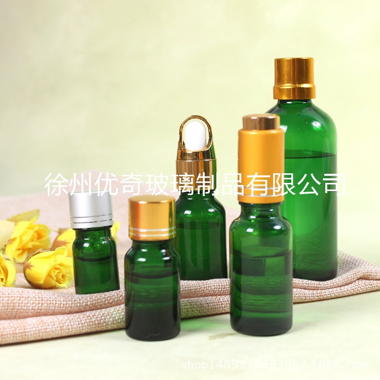 现货供应 20ml绿色精油瓶 20毫升玻璃瓶 精油盛装瓶 香精瓶图片