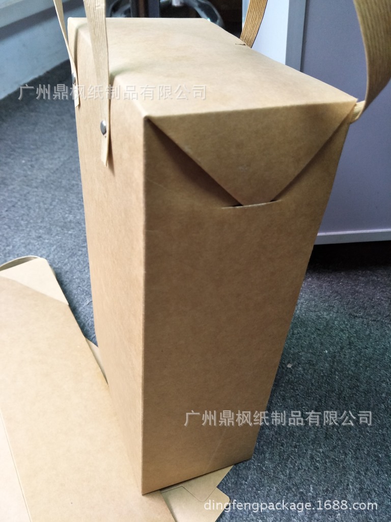 广州现货纸盒 牛皮纸 无印刷 包装盒 手拎盒 食品服装手机礼品盒