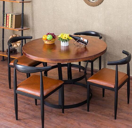 天津饭店餐馆咖啡店原生态实木桌椅家具设计订制 原生态实木桌椅
