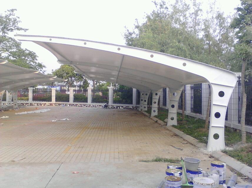 上海膜结构厂家直销膜材料停车棚 遮阳棚 景观建筑棚