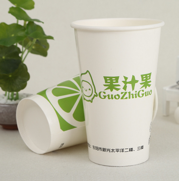 厂家专业生产加厚16盎司果汁杯定制一次性冷热饮奶茶纸杯