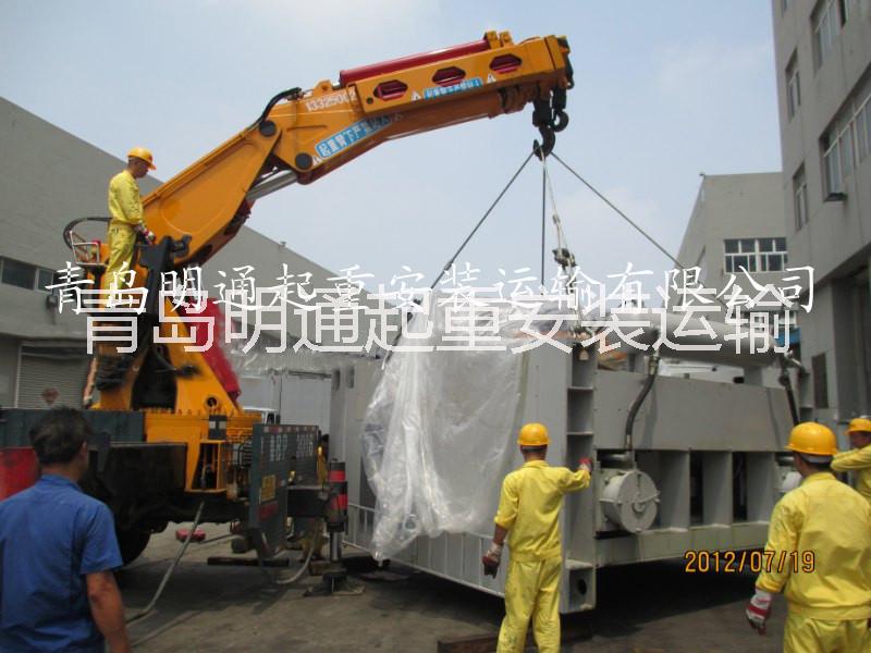 广州明通专业设备搬迁就位起重吊装工厂搬迁图片