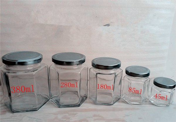 六棱玻璃瓶蜂蜜包装密封罐果酱瓶六棱玻璃瓶蜂蜜包装密封罐果酱瓶罐头