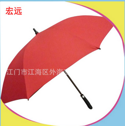 高端创意直骨伞厂家直销纯红色创意直杆伞全纤维骨伞直杆伞