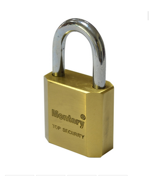 厂家供应优质铜挂锁montery牌安全防盗叶片锁八角锁 P8001