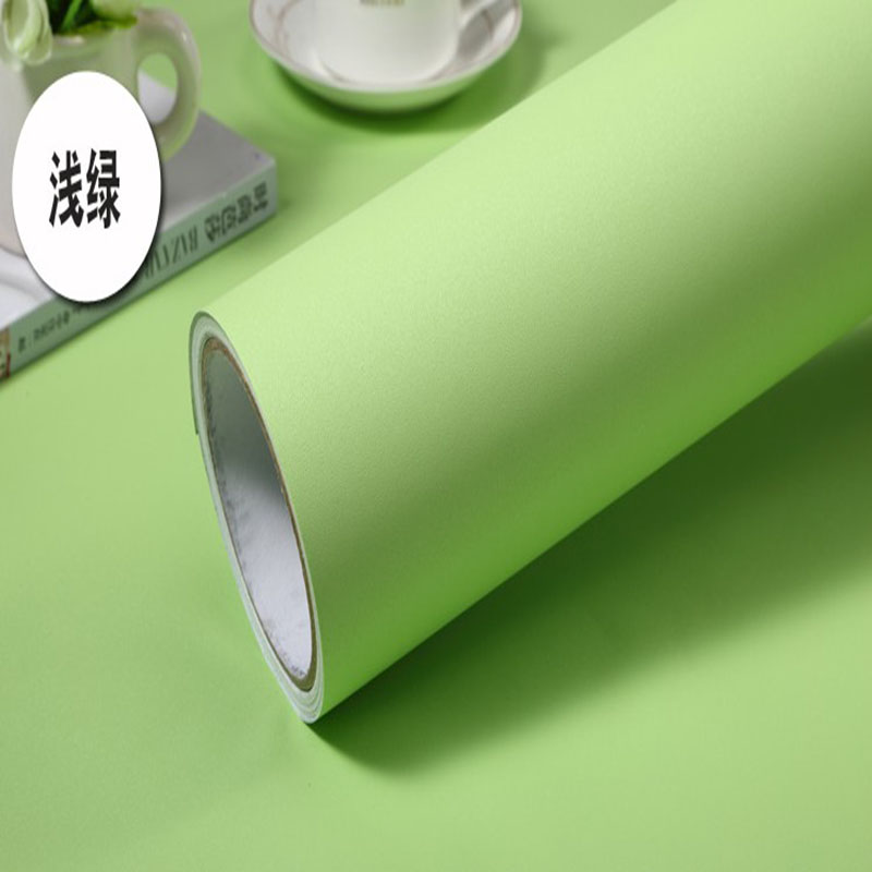 素色加厚家具贴纸防水波音软片自粘墙纸 PVC素色软片