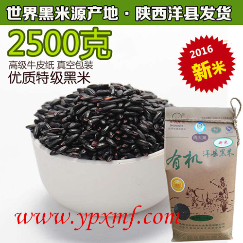 洋县有机黑米批发2500g实惠装养生黑米粥饭米产地直供图片