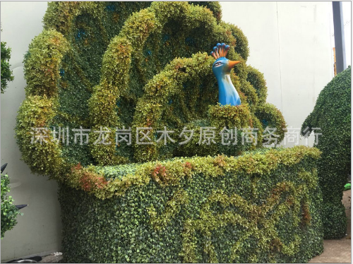 园林景观布置仿真绿雕动植物造型雕塑 环保仿真植物绿雕