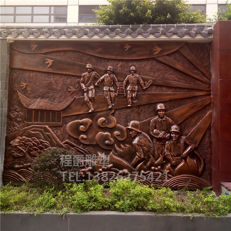 广州市玻璃钢消防人物浮雕厂家