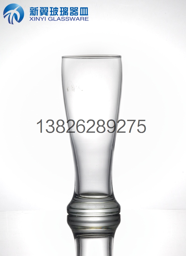 无铅水晶啤酒杯果汁杯玻璃腰形啤酒批发