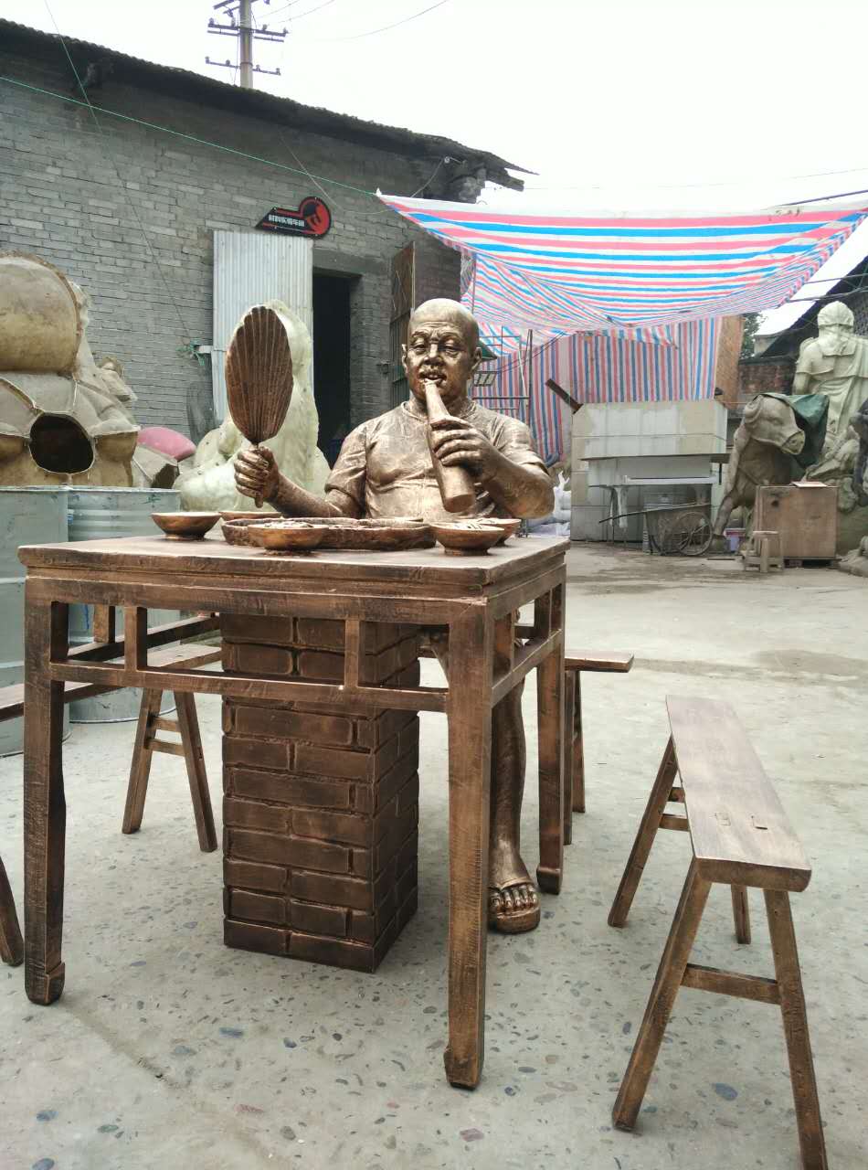 重庆市玻璃钢仿铜人物雕塑定制厂家