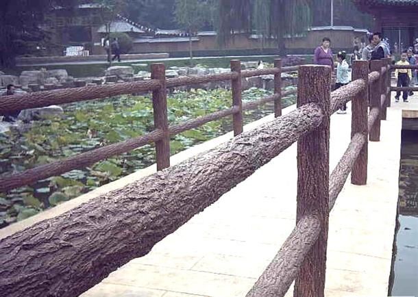 水泥仿木护栏厂家直接供应批发 河南水泥仿木栏杆图片