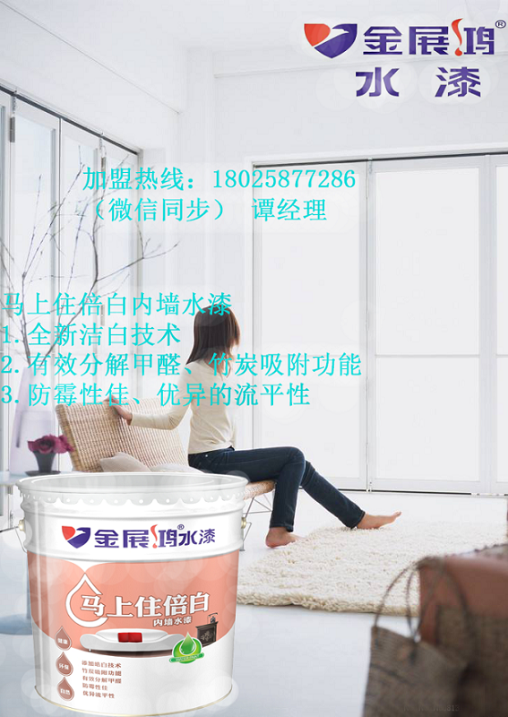 广东内墙著名家装涂料厂家直销防霉抗刮乳胶漆招代理