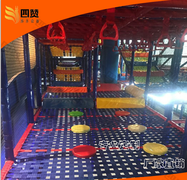 弹性迷宫，90度直角魔鬼大滑梯，上海室内儿童乐园定制弹性网格，弹性立体迷宫厂商