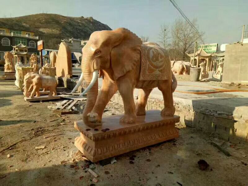 保定市花岗岩大象雕塑汉白玉一米八大象厂家