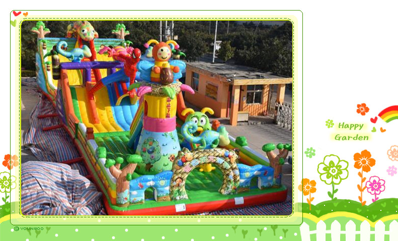 郑州市儿童乐园充气城堡厂家大型充气游乐设备儿童乐园充气城堡玩具多少钱 厂家 图片