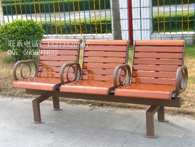 广东景观休闲坐椅定做厂家铁艺双人休闲座椅 市政小区公园椅批发图片