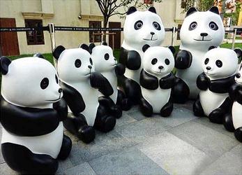 卡通熊猫春节现货租售