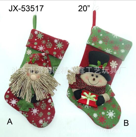 2018圣诞袜子 圣诞袜子供应商 国外圣诞袜子批发 圣诞老人袜子 圣诞雪人袜子图片