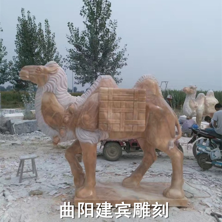 石雕骆驼石雕 骆驼雕刻 骆驼雕塑厂家图片